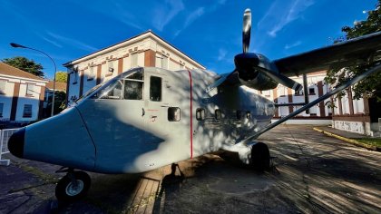 Avión Short Skyvan SC-7 utilizado en los vuelos de la muerte, hoy expuesto en la ESMA Avión Short Skyvan SC-7 utilizado en los vuelos de la muerte, hoy expuesto en la ESMA